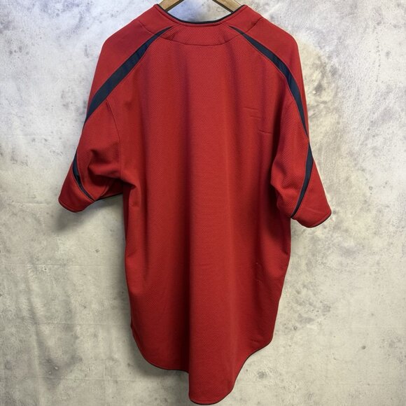 Vintage Nike Anaheim Angels Baseball Jersey Mens Large Red Y2K 90s Los Angeles - Picture 3 of 11